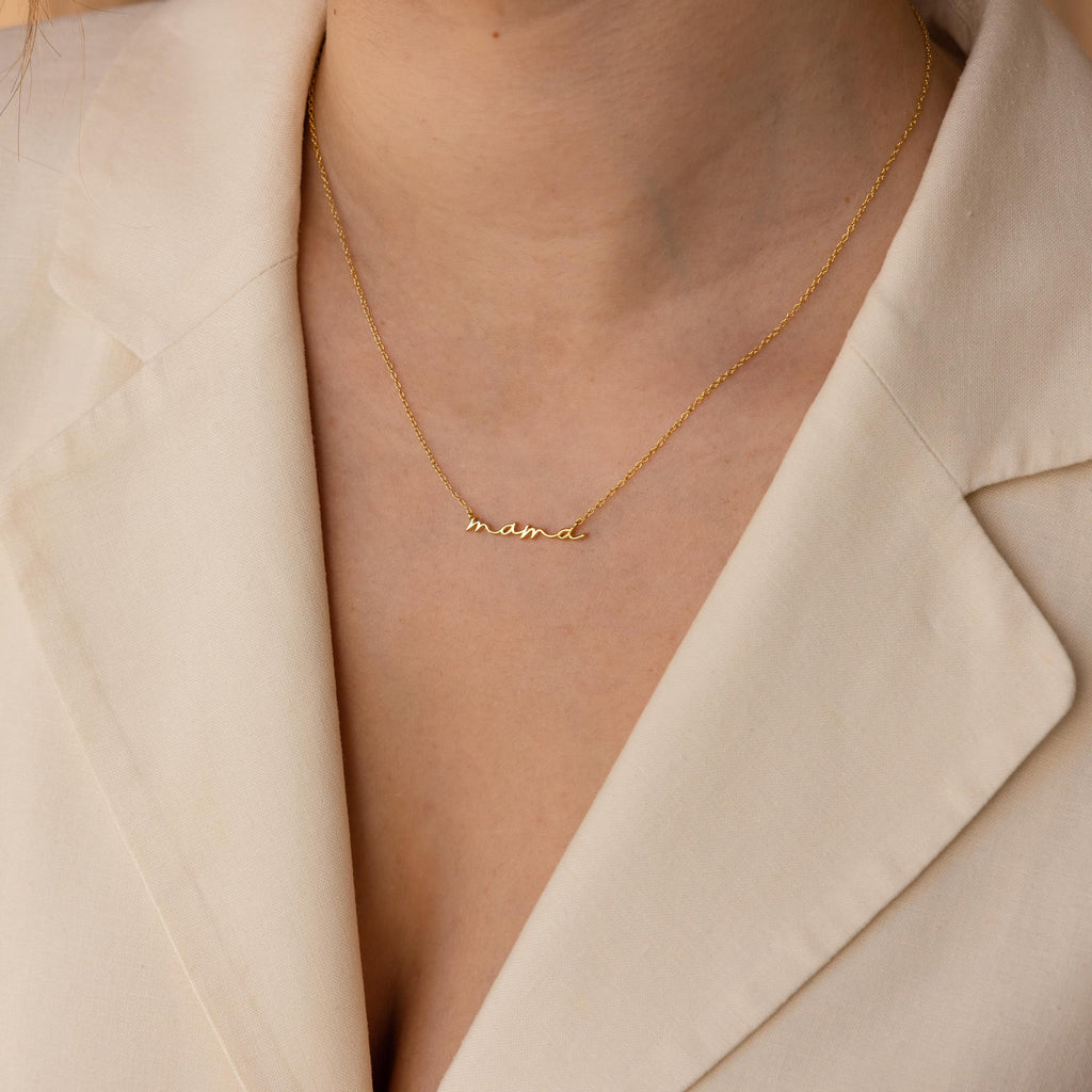 Mama Necklace in Script
