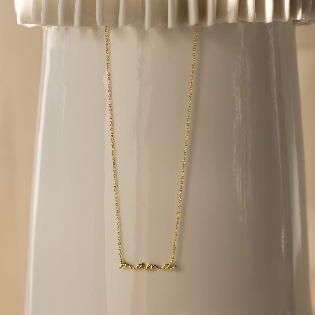 Mama Necklace in Script